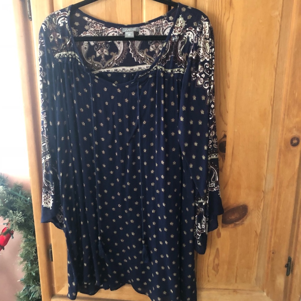 Blue flowy dress